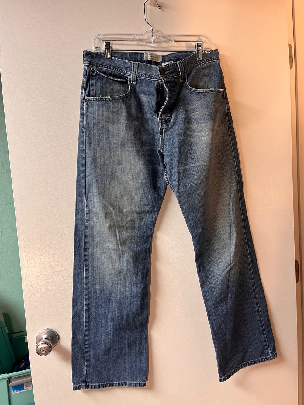 Silver Jeans Men’s Washed Blue Straight Jeans